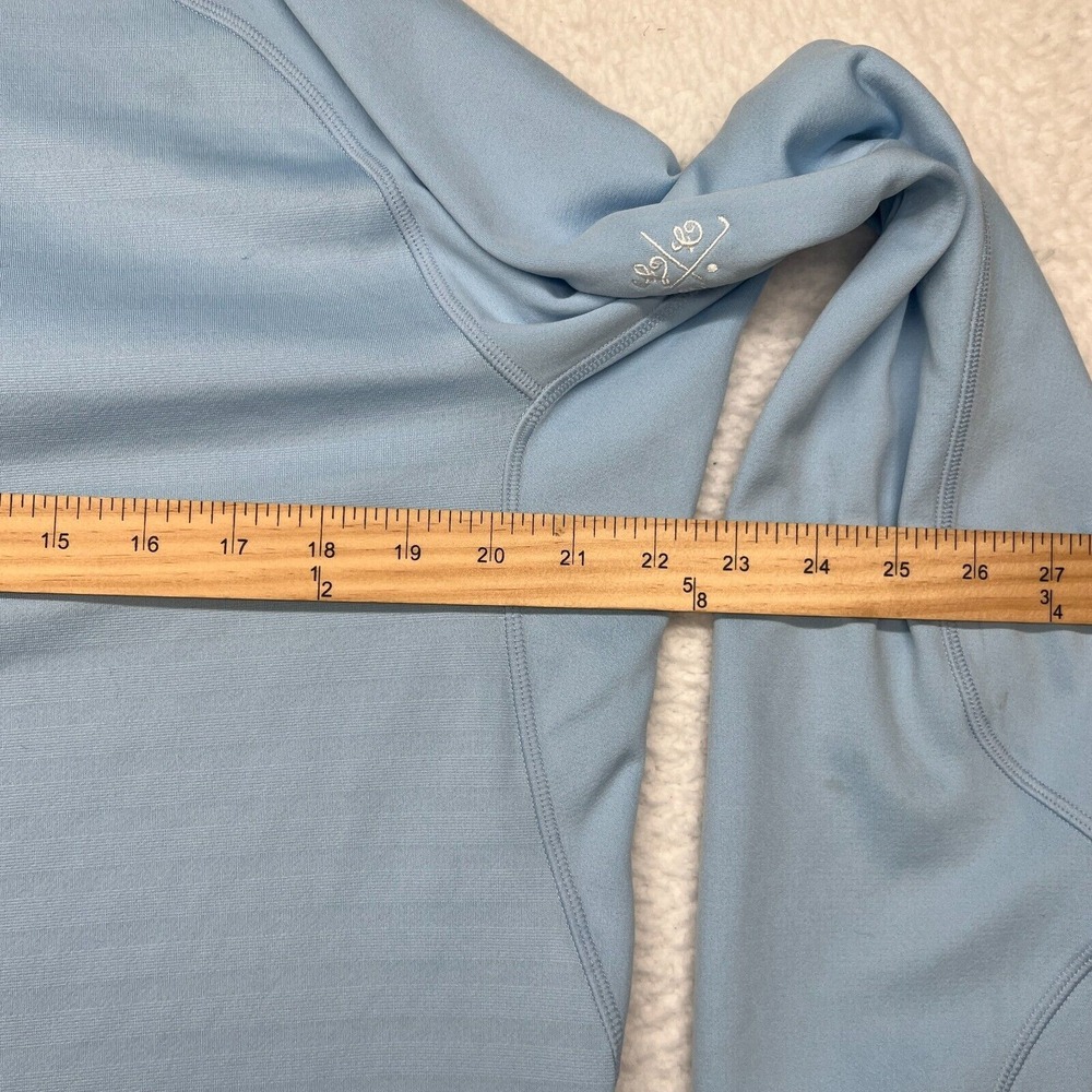 KJUS Golf Quarter Zip Performance Stretch Large Mens Blue Active Long Sleeve - Picture 7 of 12